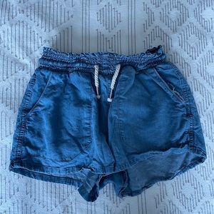 Blue short shorts